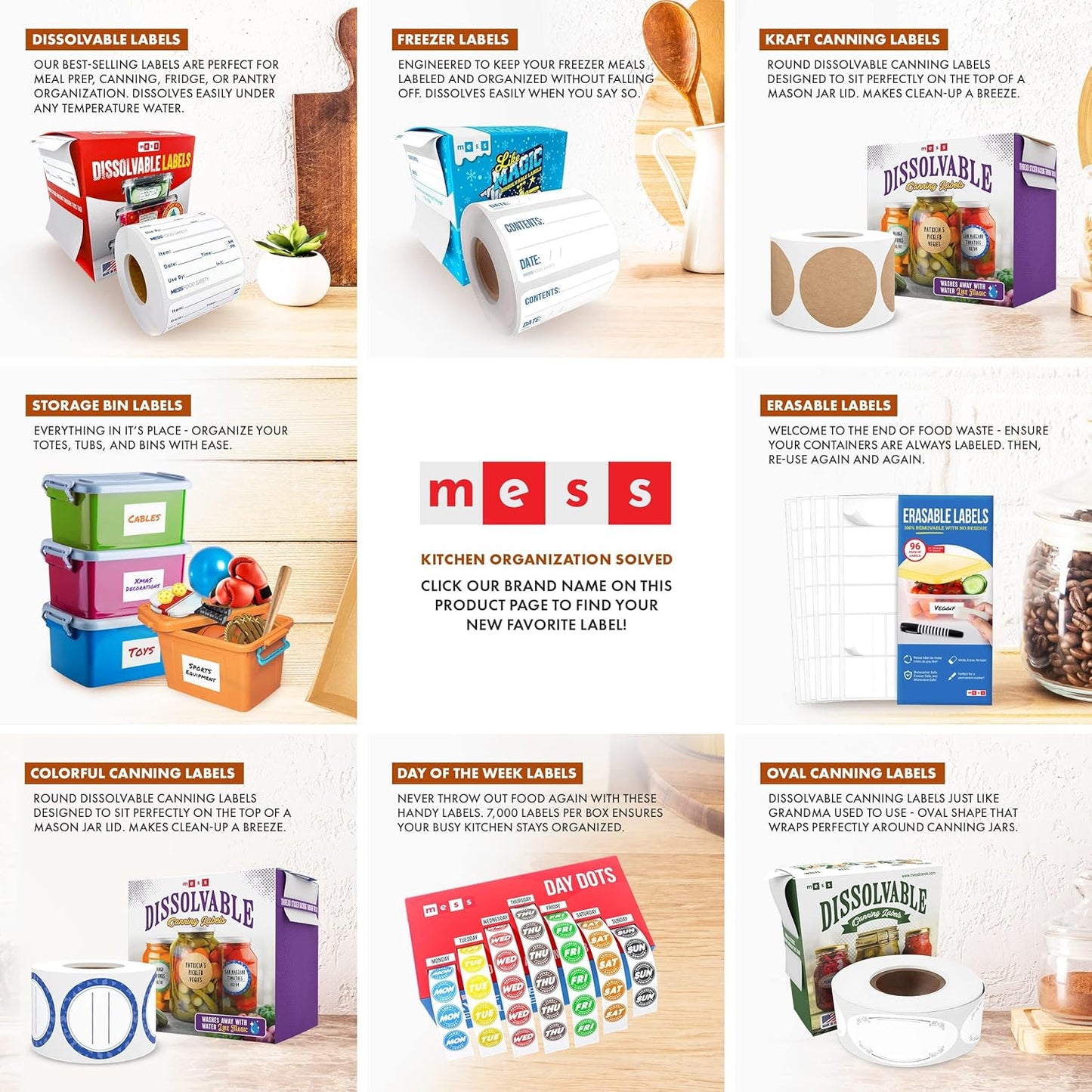 Dissolvable Canning Labels for Jars – 200 Dissolvable Mason Jar Labels 2 In. round Dissolvable Food Labels for Food Container Prep - Canning Jar Labels Stickers and More, Black