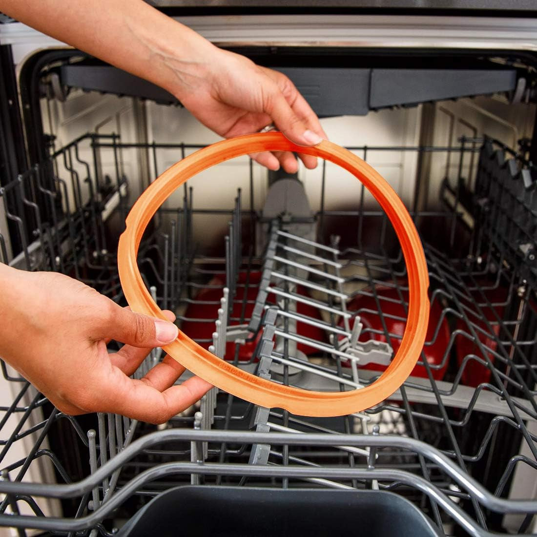 Silicone Sealing Ring for 6 Qt, Replacement Seal Gasket for Instant Pot 6 Quart Model, Food-Grade Silicone, Fits Duo 6 Quart, Lux 6 Quart, Duo plus 6 Quart, Ultra 6 Quart, Nova 6 Quart, 4-Pack