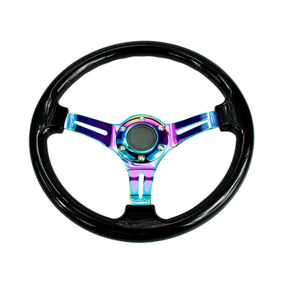 Neo Chrome New 350Mm 14Inch Steering Wheel ABS Steering Wheel